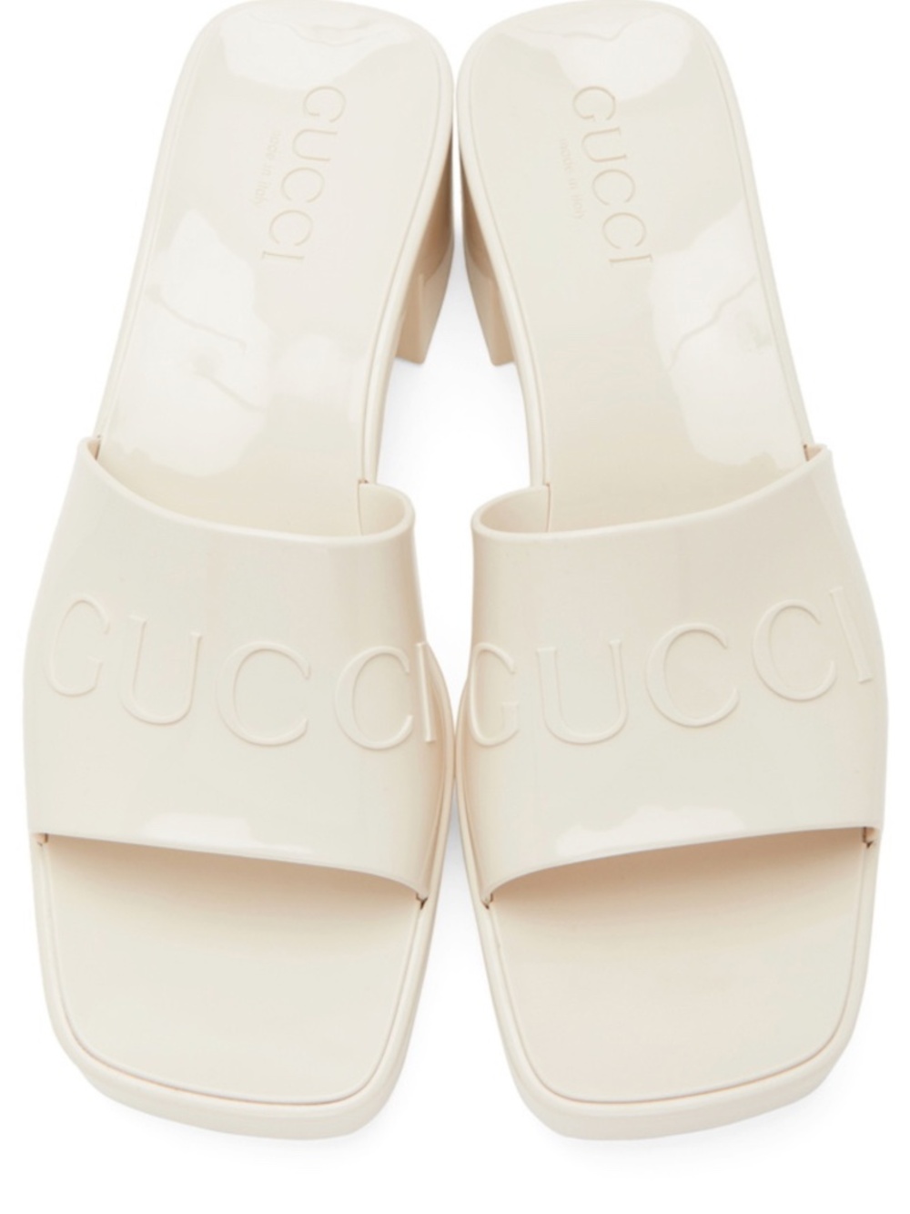 Gucci Rubber Plastique Slide Platform Sandal Heel Size 41 (11)